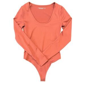 Abercrombie & Fitch Soft A&F Rust Orange Long Sleeve Bodysuit XS